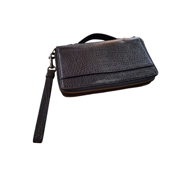 Vtg COACH Second Bag Clutch Double Zip Travel Oganizer Pouch Bag Black 1983 - Picture 1 of 13